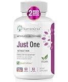 NatureGenX Just One Daily Methylated Multivitamin - 60 Caps Pure Methyl B12, Methylfolate MTHFR Support Supplement Iron Free Methylated Vitamins for Men & Women 2 Months Supply Gluten Free