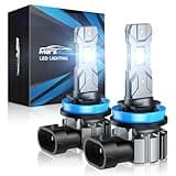 Marsauto M1S H11/H8/H9 Bulbs or H11 Fog Bulb 24000LM Super Bright, Real 1:1 Design H11 Fog Light Bulbs, No Fan No Noise H9 Fog Bulb, 6000K Cool White H8 Bulbs, 3min Plug and Play, IP68, Pack of 2