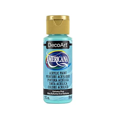 DecoArt Americana Acrylic Paint, 2-Ounce, Bahaman Blue (DA255-3)