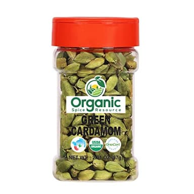 Organic Cardamom Pods | 2.01 oz - 57g | USDA Organic | Vegan | Non-GMO, All Natural Blend - 100% Raw from India, by SHOPOSR