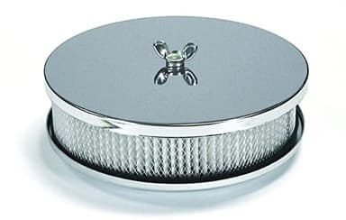 Mr. Gasket 1486 Air Cleaner - 6-1/2 Inch Diameter, 2 Inch Tall - Chrome