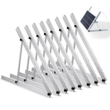 Rvpozwer Upgraded 47in 4 Sets Adjustable Solar Panel Tilt Mount Brackets, Foldable Tilt Legs, Support 100 200 300 400 500 Watt Solar Panels 4-8Pcs, Solar Panel Stand for Roof, Off-Grid, RV and Boat