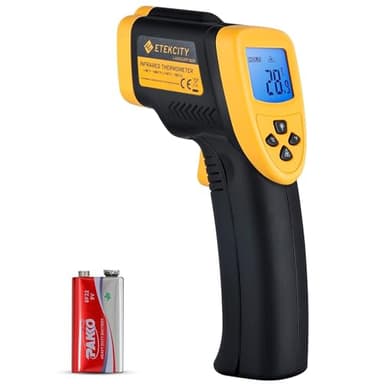 Etekcity Infrared Thermometer Temperature Gun 800, -58℉ to 1382℉ with 16:1 DTS Ratio, Digital Laser Temp IR Tool for Cooking, Pizza Oven, Griddle, Fridge, Engine, Pool, Non Contact, Yellow