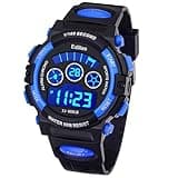 Edillas Boys Watch Digital, 7 Colors LED Lights 50M Waterproof Wristwatches for Child Sport Outdoor Multifunctional with Stopwatch/Alarm for Kids Ages 7-15