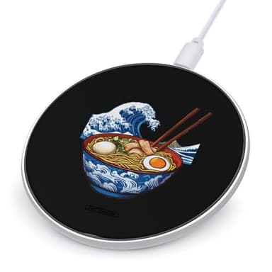 Great Ramen of Kanagawa Japanese Food Wireless Charger Anti-Slip Wireless Charging Pad Slim Charger Mat for Men Women