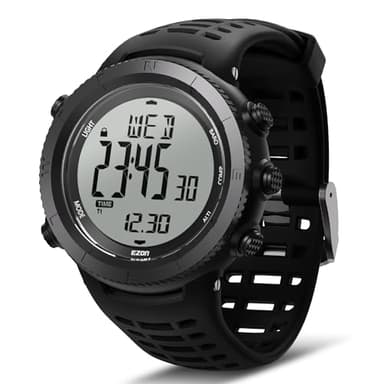EZON H001 Military Digital Watch for Men, Tactical Outdoor Adventure Watch with Altimeter, Barometer, Compass, Thermometer, Sunrise/Sunset, Timer – Ideal for Hiking, Trekking & Mountaineering