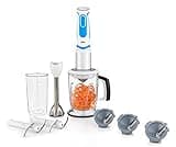 Braun MQ5064 Spiralizer Multiquick, White, 35% Faster Spiraling, Vario Speed Technology, 3 Blades, Multifunctional Versatility, Easy Click Accessory System