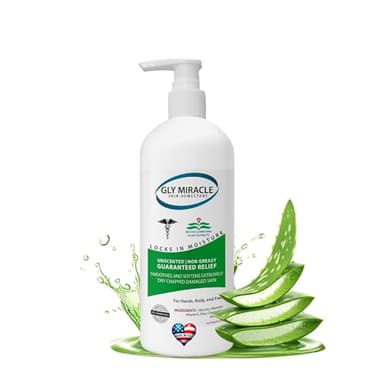 GLY MIRACLE Fragrance-Free Non-Greasy Body Lotion, 16 oz High-Glycerin Moisturizer for Sensitive, Extremely Dry Skin, Hands, Feet & Body