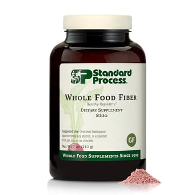 Standard Process - Whole Food Fiber - Daily Fiber Supplement for Digestive Health & Gut Support - High Fiber Powder with Soluble & Insoluble Fiber - Non-Dairy, Non-Soy & Gluten-Free - 7 oz (210 g)