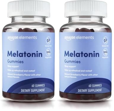 Amazon Elements - Melatonin 10mg Gummies, Supports Restful Sleep, Strawberry, 60 Count (Previously Revly) (Pack of 120)