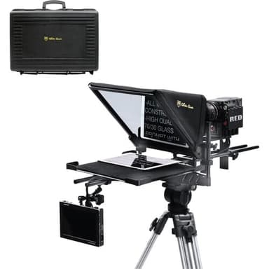 Glide Gear TMP 1000 Teleprompter – All Camera & Smartphones, Tablets – 17" Glass, Tray, Hard Case, No Assembly
