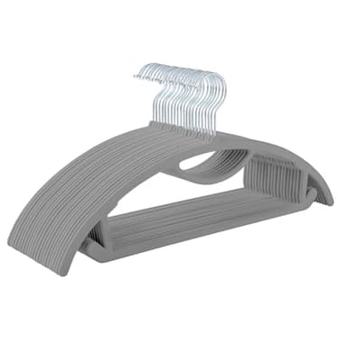 MIZGI Premium Velvet Hangers 50-Pack,No Shoulder Bump Hangers W/Tie Bar Ultra Thin Space Saving Non Slip Hanger Heavy Duty Felt Rounded Clothes Hanger for Sweaters,Coat,Jackets,Pants,Shirts