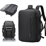 BANGE Airback Backpack with electronic scaleVacuum Compression Travel Backpack,Expandable Backpacks with Pump for Airplanes (No Air Pump)