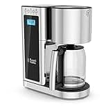 Russell Hobbs Glass Series 8-Cup Coffeemaker, Black & Stainless Steel, CM8100BKR