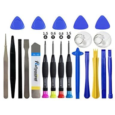 21-Piece Set Opening Pry Tool Screwdriver Set Multiple Functions Repair Tool Kit with Phillips Pentalobe Flat Triangle Head Suitable for Repairing iPhones iPad Laptop