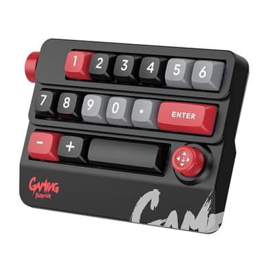 BRIMFORD Numeric Mechanical Keyboard with Right Joystick, One Handed Keyboard Fully Programmable for Knobs and Keys, Rocker Knobs for OSU Keypad, Hotswap Keypad with RGB