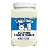 Eggylicious Egg White (Albumin) Powder, Dried Natural Protein Powder, Made from Fresh Eggs, Pasteurized,Non-GMO, No Additives, Used for Baking Icing,1lbs(16oz)