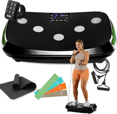 Lifepro Rumblex 4D Curved Vibration Plate Exercise Machine – Triple Motor Vibrating Platform Machine with 7 Modes & 60 Speeds – Full Body Vibration Plate for Lymphatic Drainage & at Home Workout