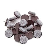 50pcs Round Heavy Duty Felt Furniture Pads,Ulifestar Nail On Furniture Sliders Hardwood Floor Protectors for Chair Table Desk Desser Cabinet Sofa Couch Leg Feet Non Slip Glides Dia 28mm/1.1'' (Brown)