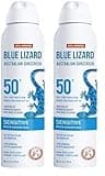 Blue Lizard Sensitive Mineral Sunscreen Spray SPF 50+, Dermatologist-Recommended Brand, Broad-Spectrum UVA/UVB Protection, Water-Resistant, Zinc Oxide Formula, 5 fl oz (Pack of 2)