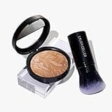 LAURA GELLER NEW YORK Baked Balance-n-Brighten Foundation with Retractable Airbrush Kabuki Brush Makeup Set, Medium (2 Piece)