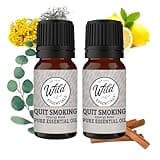 Wild Essentials Quit Smoking 100% Pure Essential Oil Synergy Blend 2 Pack - 10ml, Premium Grade, Use tor Help Quench Cravings The Natural Way! Made and Bottled in The USA