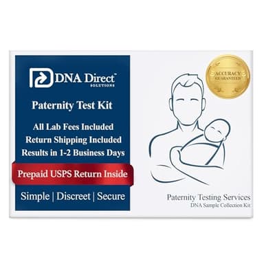 DNA Direct - Reliable At-Home Paternity Test for Child and Father, Fast and Dependable Paternity Test Results in 1-2 Days, All Lab Fees and USPS Return Included