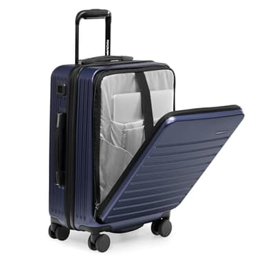 Traveler's Choice Mykel Dual Opening Polycarbonate Hardside Suitcase with Sleeve and Ergonomic Handle