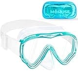 MOMUSE Kids Swim Goggles with Soft Fabric Strap, Diving Mask with 3D No-Leak Nose Cover, Anti-Fog & Shatterproof Lens, Swimming Goggles for Toddler/Youth Boys Girls 3-14