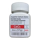 2 OZ(57 g) Cerium Oxide, Premium Glass Polishing Powder, Enhanced Formula, TREO 99.99%, 3.5 Micron, Glass Scratch Remover, polishing Compound,oxido de cerio para pulir vidrios