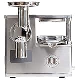 PURE Juicer Two-Stage Juicer - Premium Cold Press Juicing Machine - Solid Stainless Grinder and Hydraulic Press For Fruits, Vegetables, Nuts