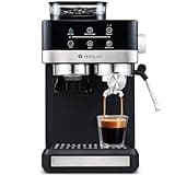 20 Bar Espresso Machine with Grinder, 20 Grind Settings, Hot & Cool Brew Functionality, Powerful Frothing System, Compact Design - Perfect for Home Baristas