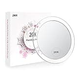 JMH 20X Magnifying Mirror with 3 Suction Cups for Easy Mounting– Use for Makeup Application - Tweezing – and Blackhead/Blemish Removal, 6 Inch