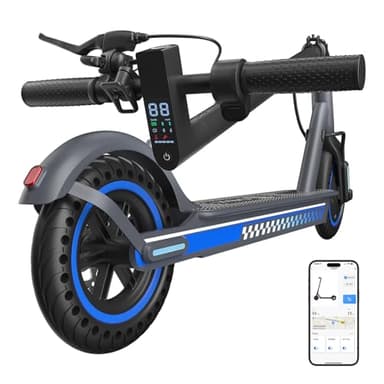 Electric Scooter for Adults Foldable Commuter Scooter 8.5" Honeycomb Solid Tire, E Scooter Adult Max 21 Miles Long Range, UL2272 Certified, Dual Braking System (EABS+Disc) APP Control Cruise Control