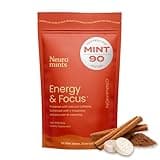 NeuroGum Energy Caffeine Mints (90 Pieces) - Sugar Free with L-theanine + Natural Caffeine + Vitamin B12 & B6 - Nootropic Energy & Focus Supplement for Women & Men - Keto & Vegan, Cinnamon Flavor