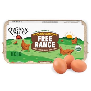 Organic Valley, Organic Free-Range Medium Brown Eggs - 18 ct