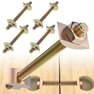 DALQUIS 4 Sets M8x100mm Countertop Connector Bolts, Furniture Fastening Kits, Drawbolt Joint Connectors with Half Moon Spacers for Butcher Block, Bed Frame, Wardrobe Assembly