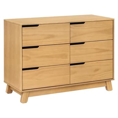 Babyletto Hudson 6-Drawer Assembled Double Dresser with Over 9-inch Drawer Extension in Honey, Greenguard Gold Certified