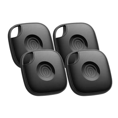 Life360 Tile - Bluetooth Tracker, Keys Finder and Item Locator for Keys, Bags and More. Phone Finder. Both iOS and Android Compatible. 4-Pack (Black)