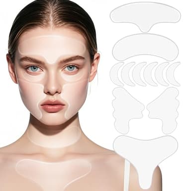 KODASNY Neck Wrinkle Patches, Reusable Silicone Neck Patches for Smoothing the Appearance of Fine Lines, Chest and Face Cosmetic Patches for Women, Moisturizing & Skin-Smoothing (11 PCS)