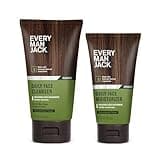 Every Man Jack Daily Face Wash & Lotion Set, Deeply Cleanse, Moisturize, and Revive Dry, Tired Skin with Hyaluronic Acid, Niacinamide, and Aloe Vera - 2-Pack