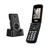 AGM M8 Rugged Flip Phone, 4G LTE Basic Cell Phone, Simple Mobile Phones, Waterproof/Drop-Proof, SOS Side Key, Speed Dial, 104dB Powerful Speaker, Large Keypad/Fonts, Dual SIM Cards, for T-Mobile ONLY