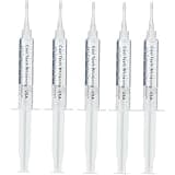 Teeth Whitening Gel for Trays 5 Pcs Fast Acting Teeth Whitening Gel Refill with Strongest 44% Carbamide Peroxide Gel, 2 Bleach Trays Included for Teeth Bleach, Enamel Safe, Gluten Free and Vegan