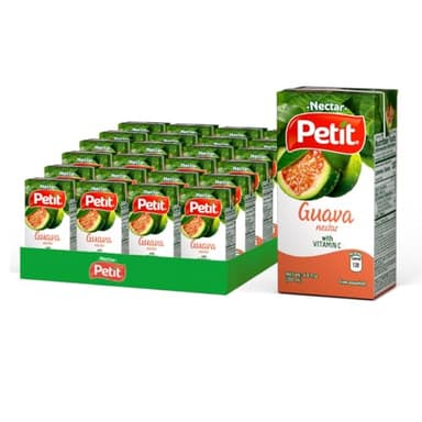 Petit Guava Nectar, 200 ml (Pack of 24) – Refreshing Tropical Fruit Beverage