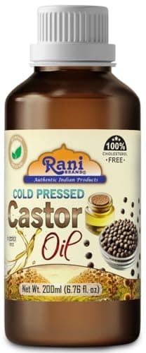 Rani Castor Oil 6.76 Ounce (200ml) Cold Pressed | 100% Natural | NON-GMO | Kosher | Vegan | Gluten Free | Indian Origin