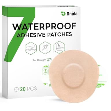 Onida Dexcom G7 Adhesive Patches 20PCS,Waterproof Over Patches for G7 & Stelo Flexible CGM Tape,Pre-Cut Adhesive Medical Tape, Continuous Glucose Monitor Sensor Cover