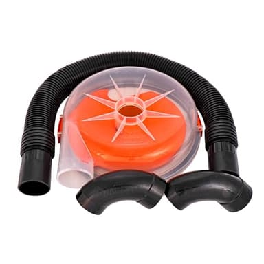 The Dustopper PRO, Low-Profile Dust Separator for Shop Wet/Dry Vacuums. Includes High-Flow 90 Degree Sweep Elbows and Connection Hose. Fits Standard 5 Gallon Buckets, Made in USA