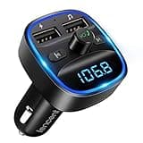 LENCENT FM Transmitter Car Bluetooth Adapter, Wireless Radio Music Adapter Car Kit with 2 USB Charging, Audio Receiver Car Charger MP3 Player, LED Display Hands-Free Calling Support U Disk & TF Card