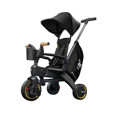Doona Liki Trike S5, Nitro Black - 5-in-1 Compact, Foldable Tricycle - Suitable for Toddlers 10 to 36 Months