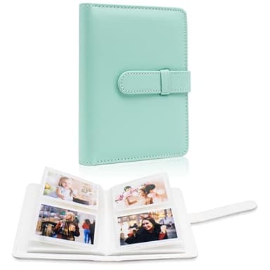 64 Pockets Photo Album Book for 2x3 Inch Film - Mini Small Albums for Fujifilm Instax Mini Instant Camera, for Polaroid Hi-Print Pictures (Mint)